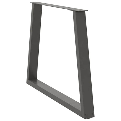 vidaXL Pieds de table à manger en V 3 pcs Anthracite 90x(72-73,3) cm Acier