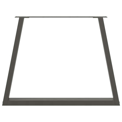 vidaXL Pieds de table à manger en V 3 pcs Anthracite 90x(72-73,3) cm Acier