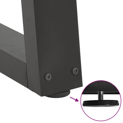 vidaXL Pieds de table à manger en V 3 pcs Anthracite 90x(72-73,3) cm Acier