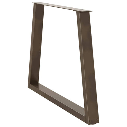 vidaXL Esstisch Beine V-Form 3 Stück Naturstahl 90x(72-73,3) cm Stahl