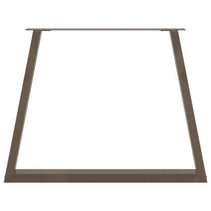 vidaXL Esstisch Beine V-Form 3 Stück Naturstahl 90x(72-73,3) cm Stahl