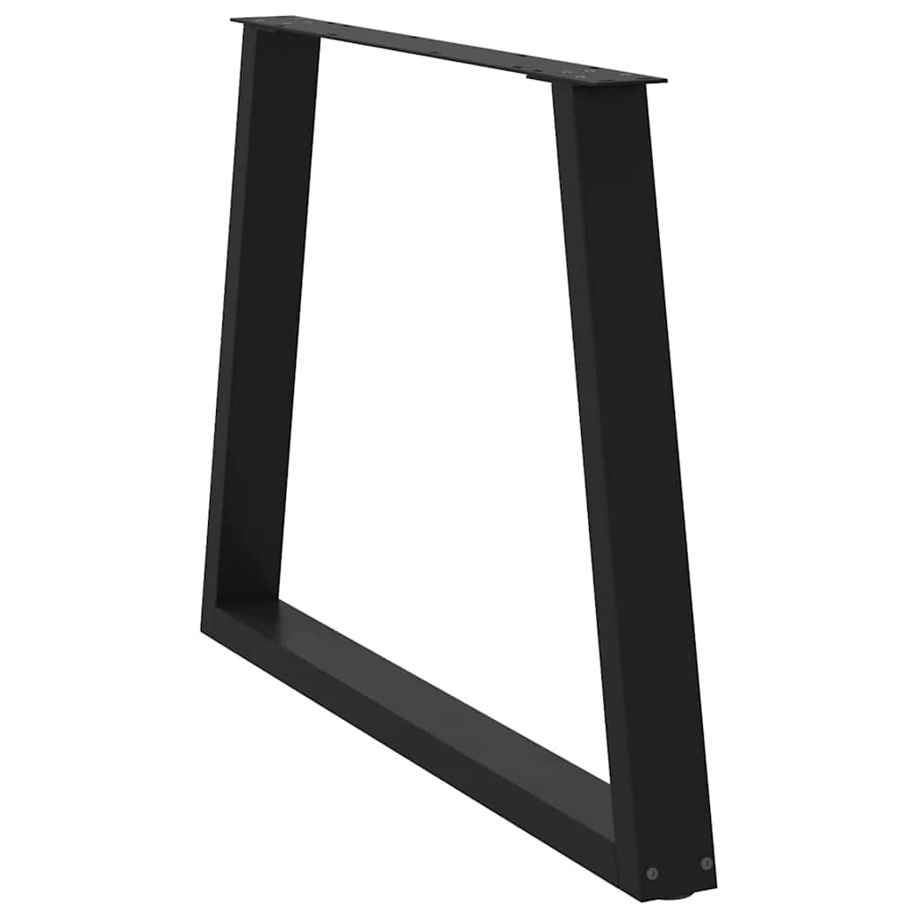 vidaXL Pieds de table à manger en V 3 pcs Noir 100x(72-73,3) cm Acier