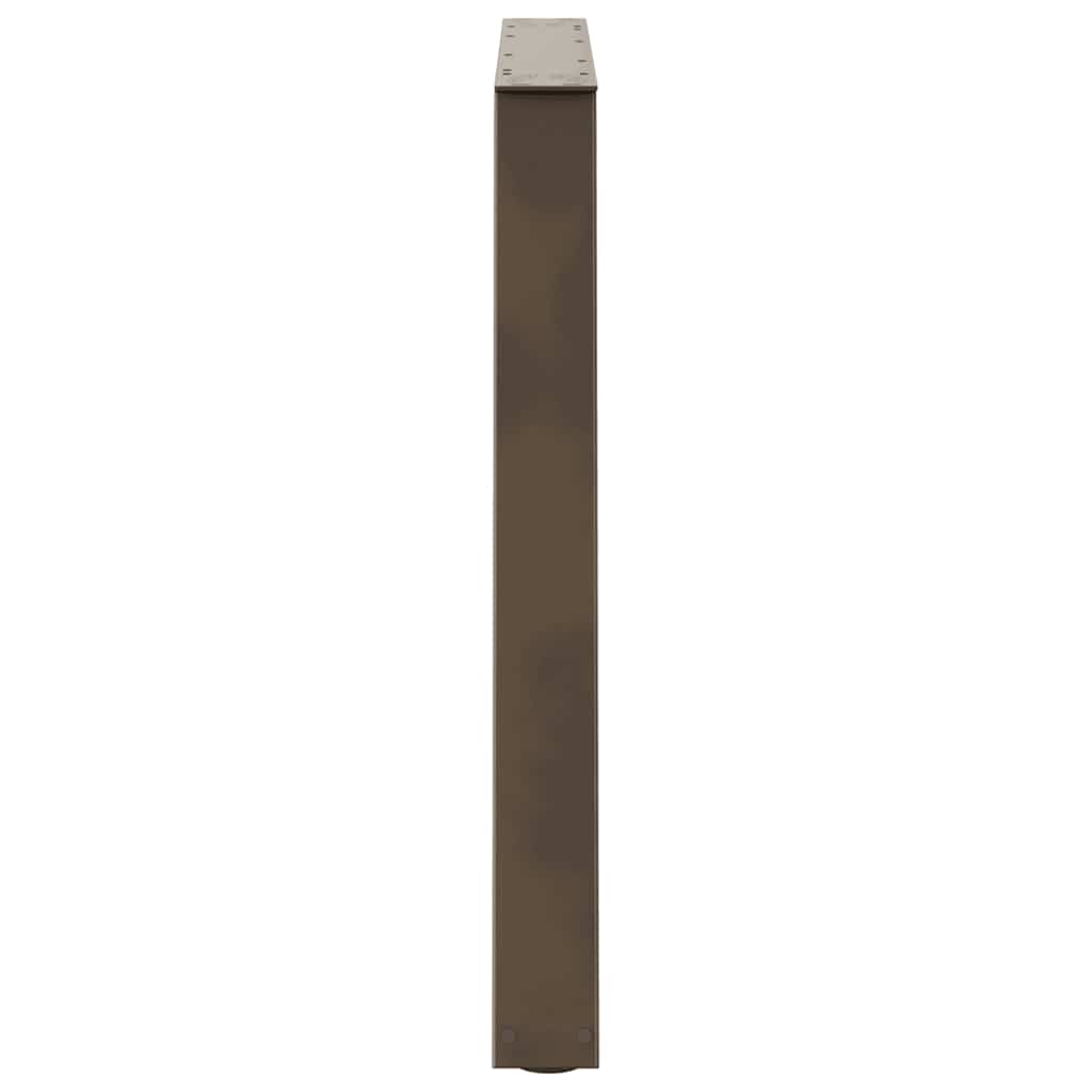 vidaXL Esstischbeine V-Form 3 Stück Naturstahl 100x(72-73,3) cm Stahl