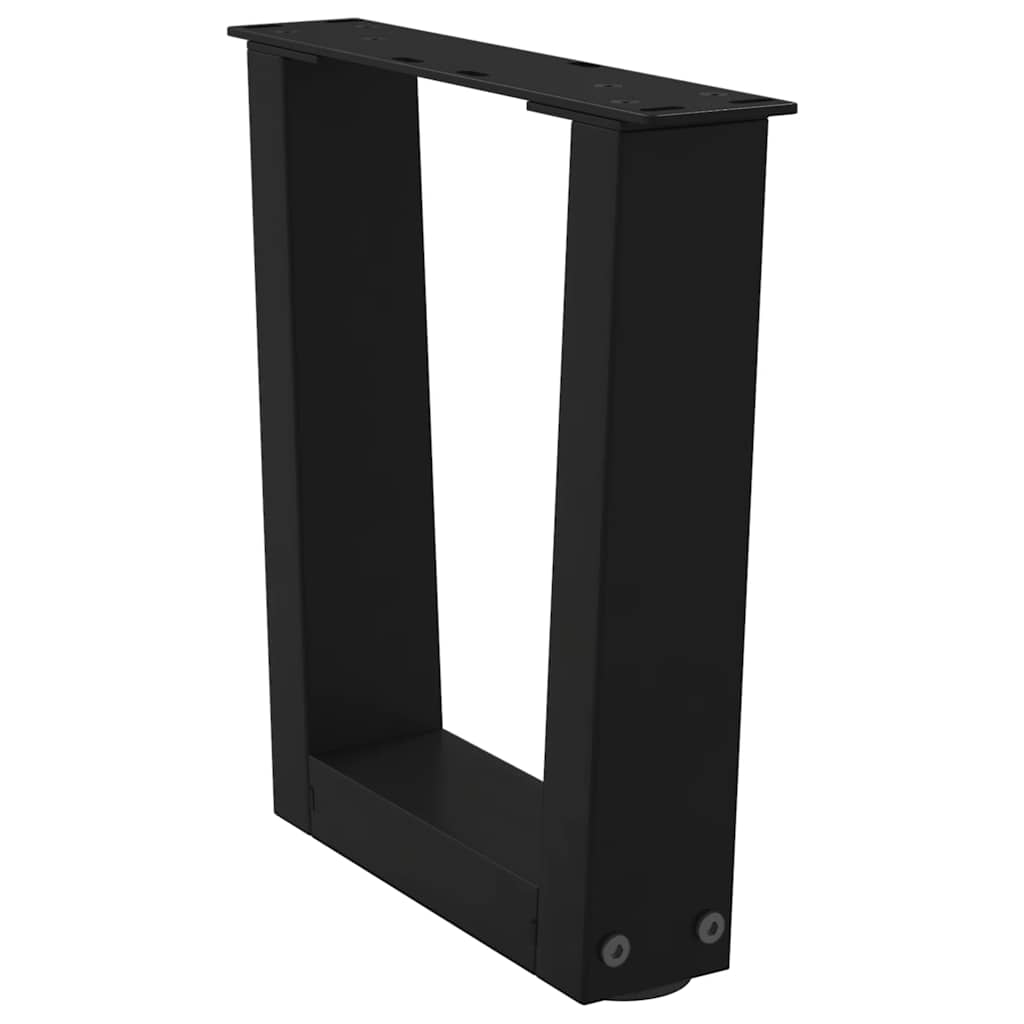vidaXL Couchtischbeine V-Form 2 Stück Schwarz 30x(30-31,3) cm Stahl