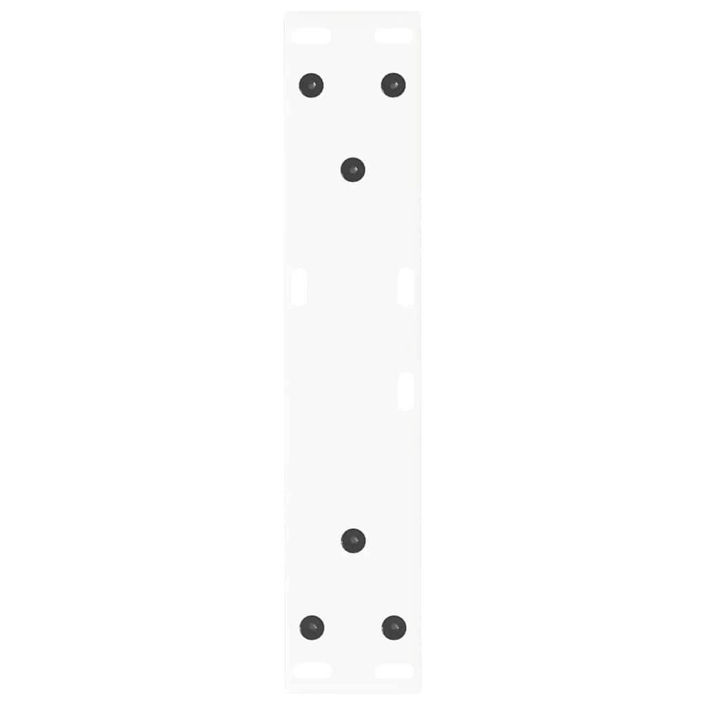 vidaXL Pieds de table basse en V 2 pcs Blanc 30x(30-31,3) cm Acier
