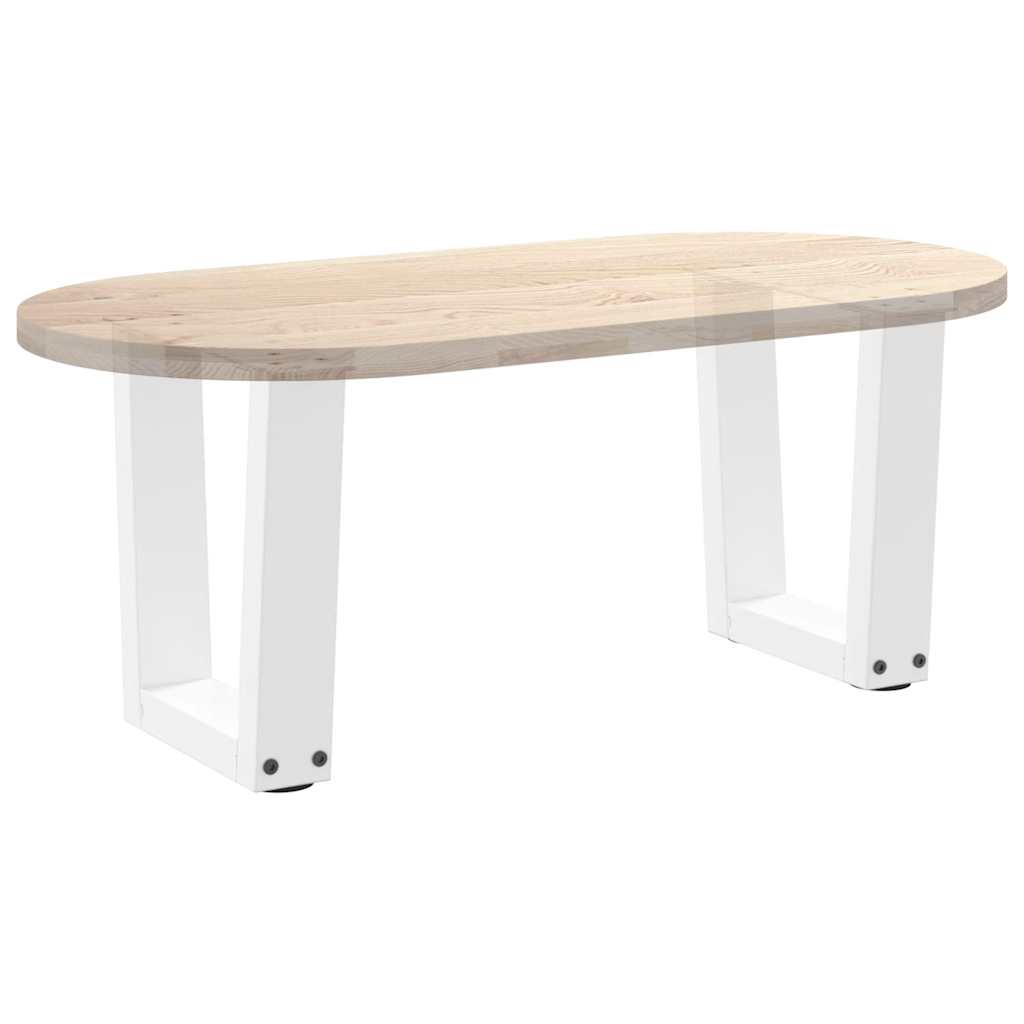 vidaXL Pieds de table basse en V 2 pcs Blanc 30x(30-31,3) cm Acier