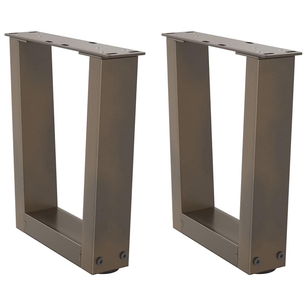 vidaXL Pieds de table basse en V 2 pcs Acier brut 30x(30-31,3) cm Acier