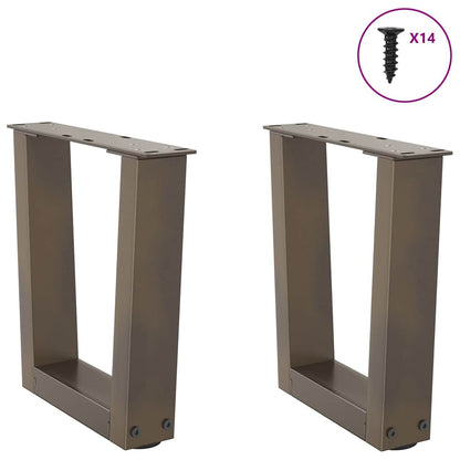 vidaXL Pieds de table basse en V 2 pcs Acier brut 30x(30-31,3) cm Acier