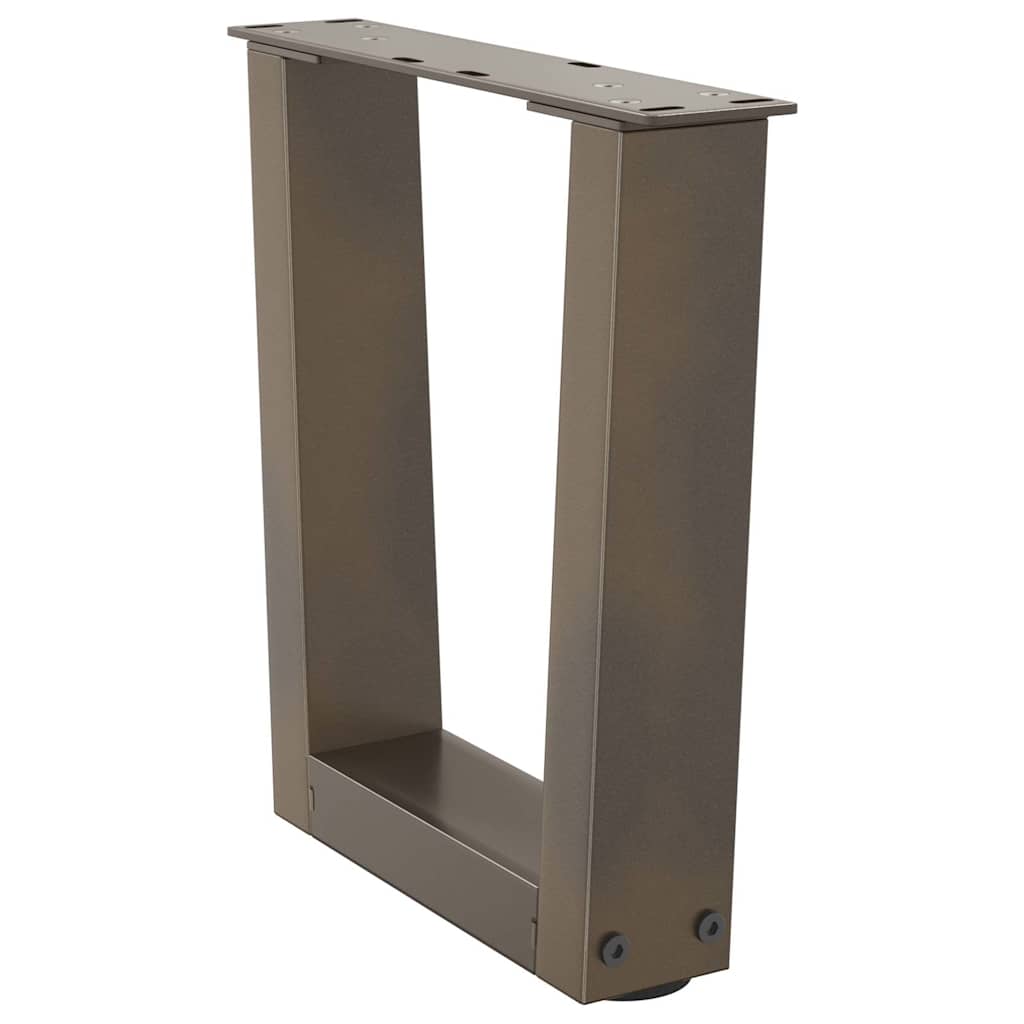 vidaXL Pieds de table basse en V 2 pcs Acier brut 30x(30-31,3) cm Acier