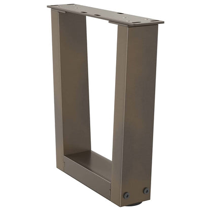 vidaXL Pieds de table basse en V 2 pcs Acier brut 30x(30-31,3) cm Acier