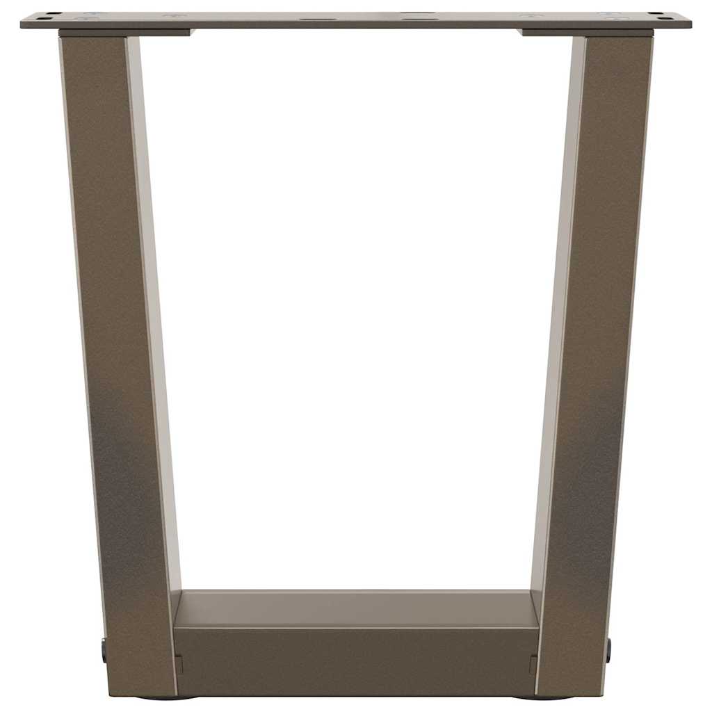 vidaXL Pieds de table basse en V 2 pcs Acier brut 30x(30-31,3) cm Acier