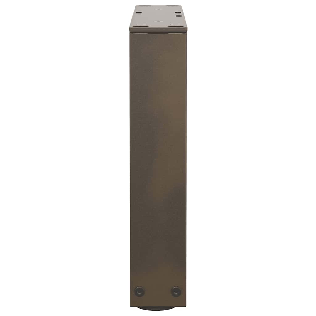 vidaXL Pieds de table basse en V 2 pcs Acier brut 30x(30-31,3) cm Acier