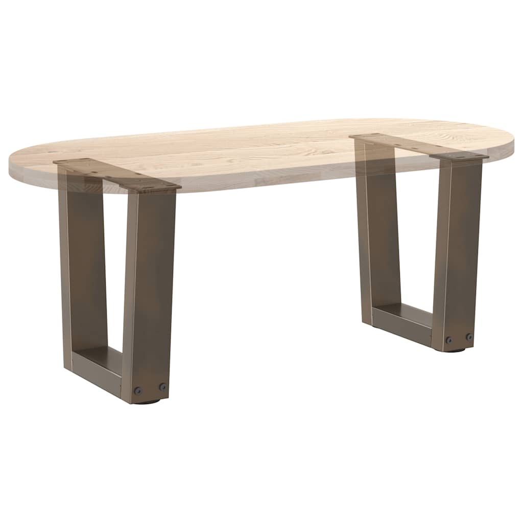 vidaXL Pieds de table basse en V 2 pcs Acier brut 30x(30-31,3) cm Acier