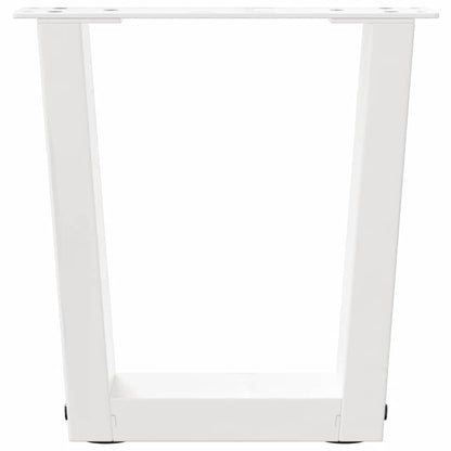 vidaXL Pieds de table basse en V 2 pcs Blanc 40x(30-31,3) cm Acier