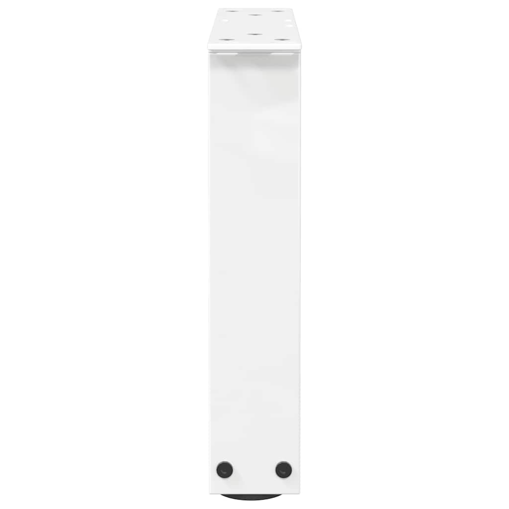 vidaXL Pieds de table basse en V 2 pcs Blanc 40x(30-31,3) cm Acier