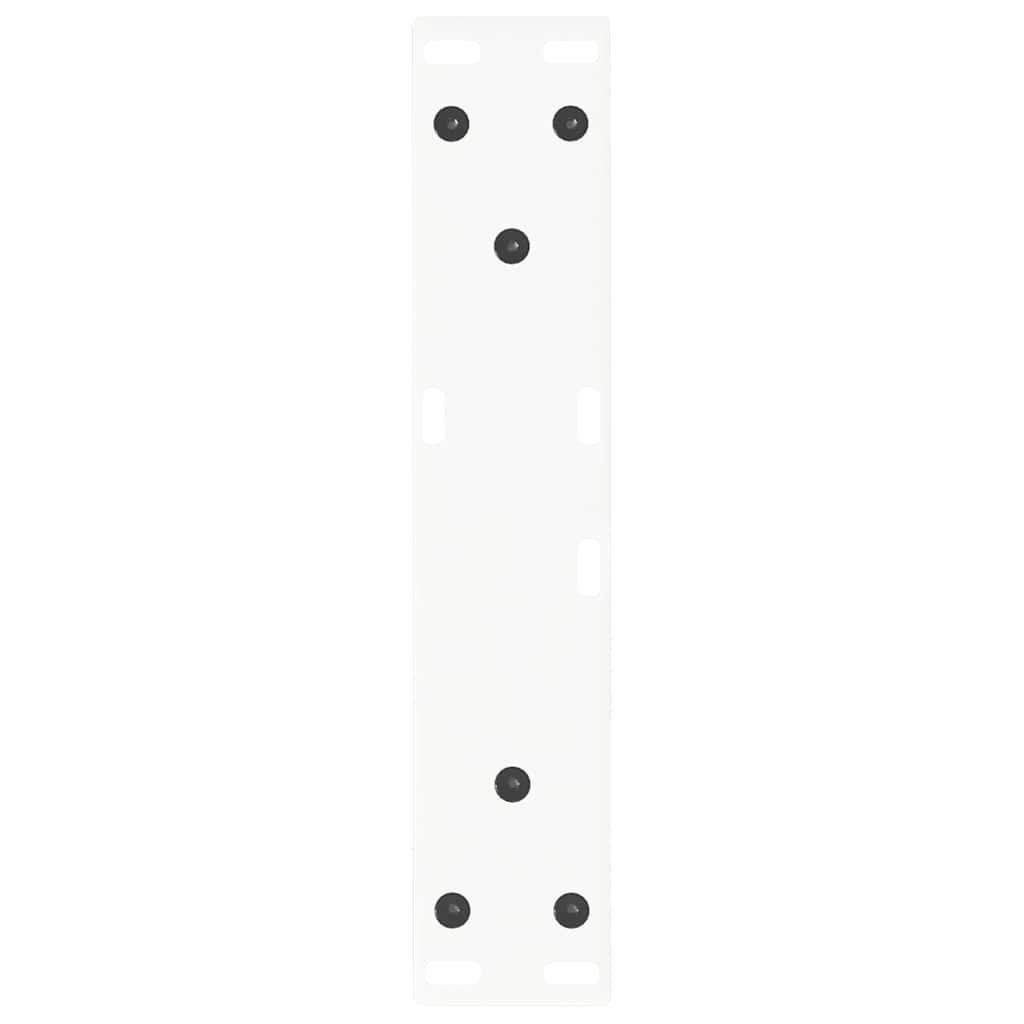 vidaXL Pieds de table basse en V 2 pcs Blanc 40x(30-31,3) cm Acier