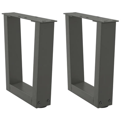 vidaXL Pieds de table basse en V 2 pcs Anthracite 40x(30-31,3) cm Acier