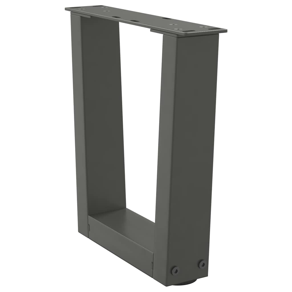 vidaXL Pieds de table basse en V 2 pcs Anthracite 40x(30-31,3) cm Acier