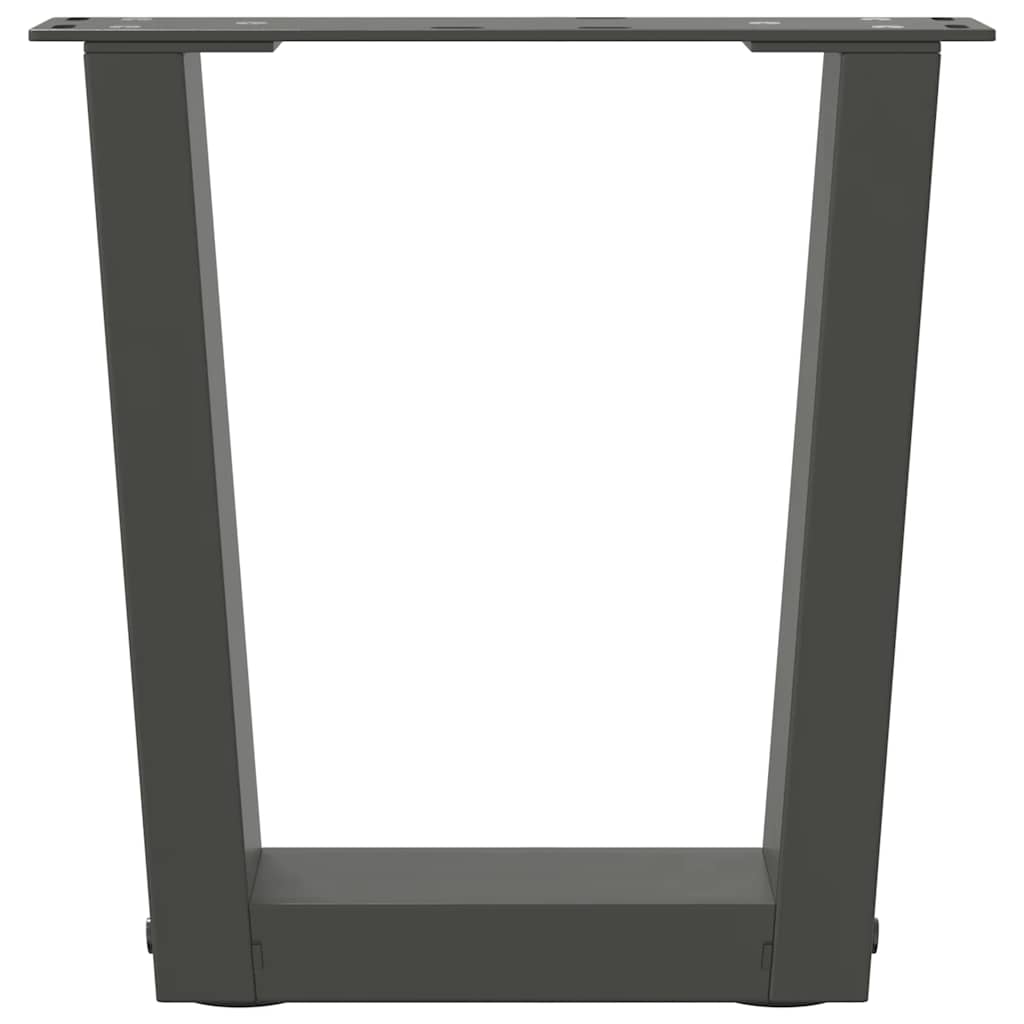 vidaXL Pieds de table basse en V 2 pcs Anthracite 40x(30-31,3) cm Acier
