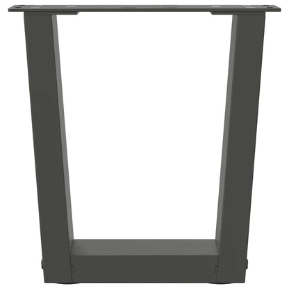 vidaXL Pieds de table basse en V 2 pcs Anthracite 40x(30-31,3) cm Acier