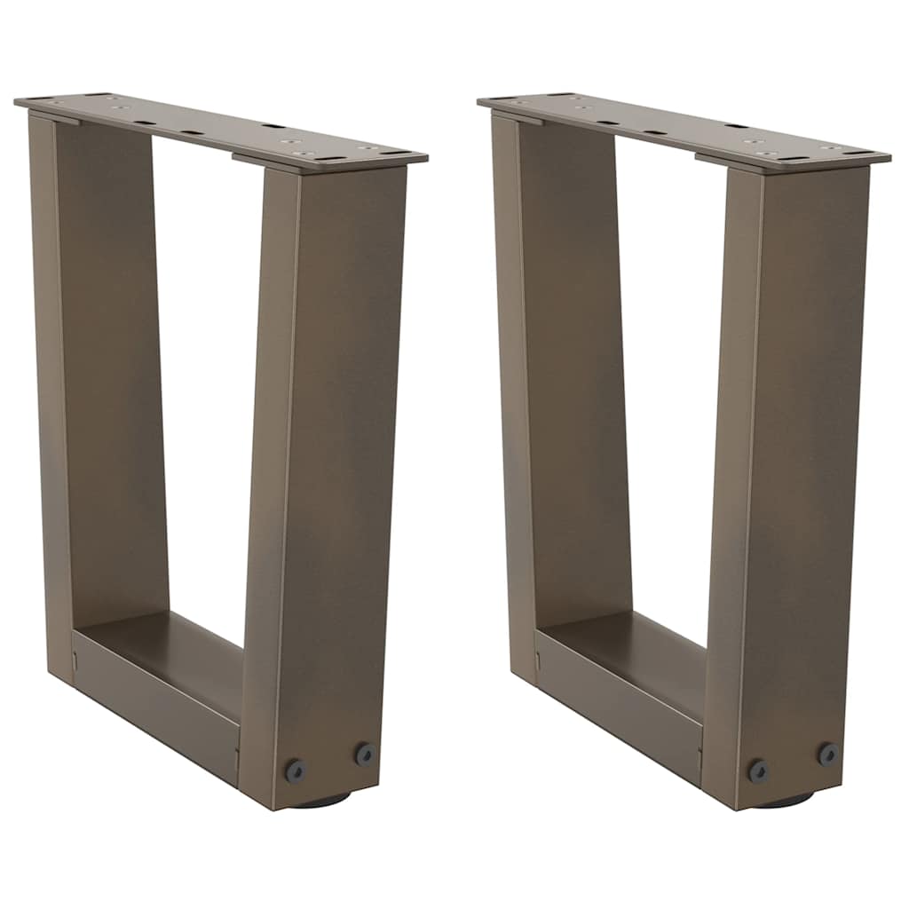 vidaXL Couchtischbeine V-Form 2 Stück Naturstahl 40x(30-31,3) cm Stahl
