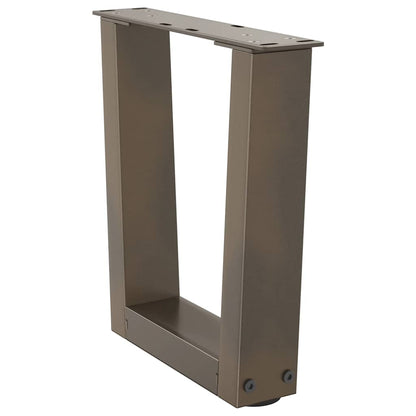 vidaXL Couchtischbeine V-Form 2 Stück Naturstahl 40x(30-31,3) cm Stahl