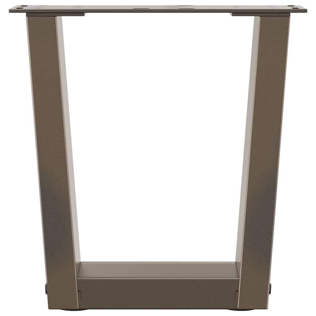 vidaXL Couchtischbeine V-Form 2 Stück Naturstahl 40x(30-31,3) cm Stahl