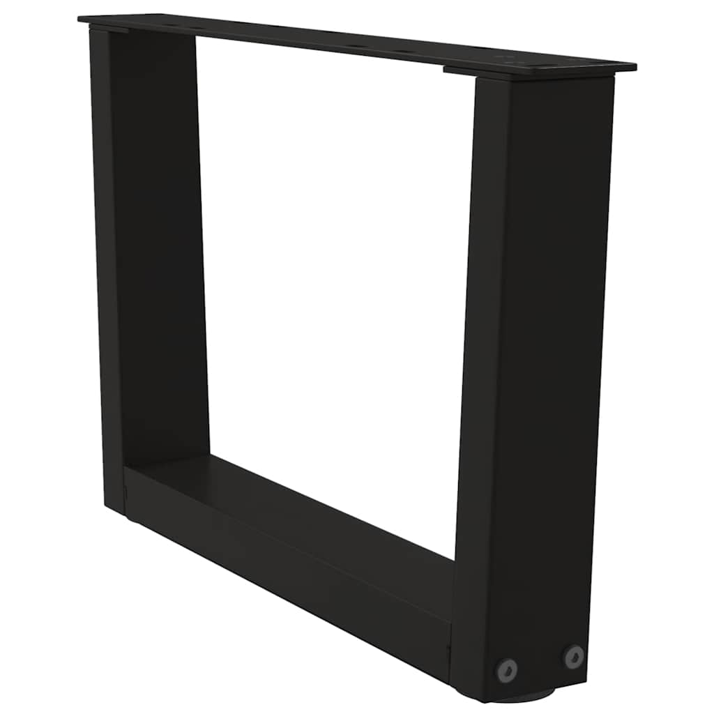 vidaXL Pieds de table basse en V 2 pcs Noir 50x(30-31,3) cm Acier