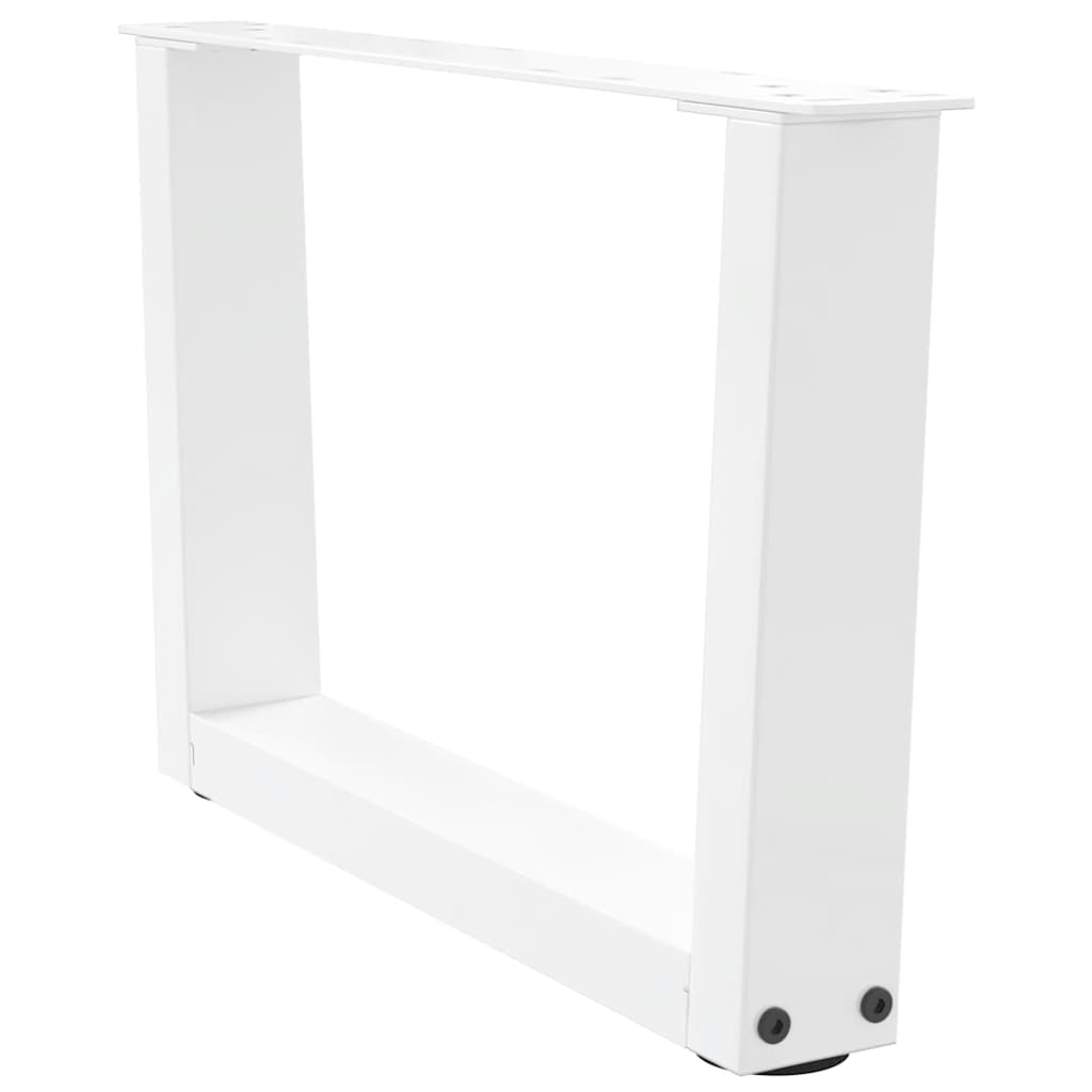 vidaXL Couchtischbeine V-Form 2 Stück Weiß 50x(30-31,3) cm Stahl