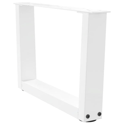 vidaXL Couchtischbeine V-Form 2 Stück Weiß 50x(30-31,3) cm Stahl