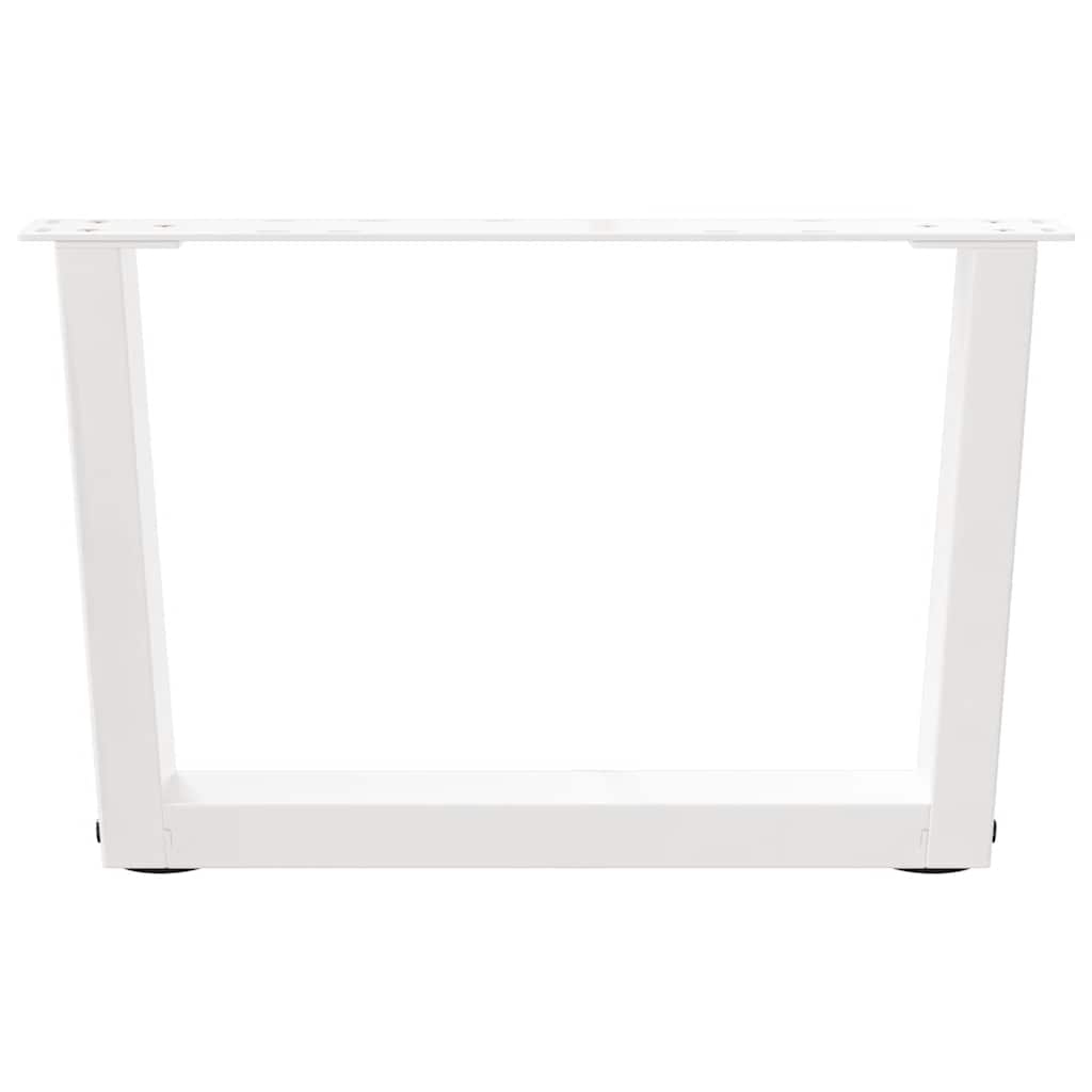 vidaXL Couchtischbeine V-Form 2 Stück Weiß 50x(30-31,3) cm Stahl