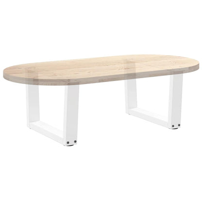 vidaXL Couchtischbeine V-Form 2 Stück Weiß 50x(30-31,3) cm Stahl