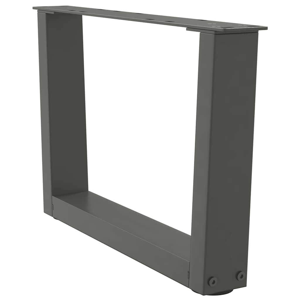 vidaXL Pieds de table basse en V 2 pcs Anthracite 50x(30-31,3) cm Acier