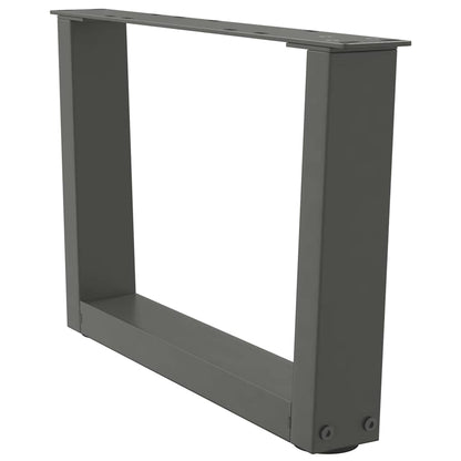 vidaXL Pieds de table basse en V 2 pcs Anthracite 50x(30-31,3) cm Acier