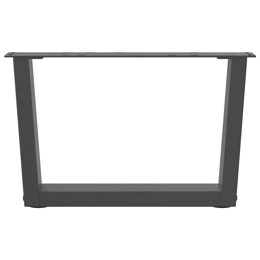 vidaXL Pieds de table basse en V 2 pcs Anthracite 50x(30-31,3) cm Acier