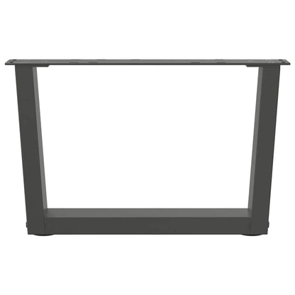 vidaXL Pieds de table basse en V 2 pcs Anthracite 50x(30-31,3) cm Acier