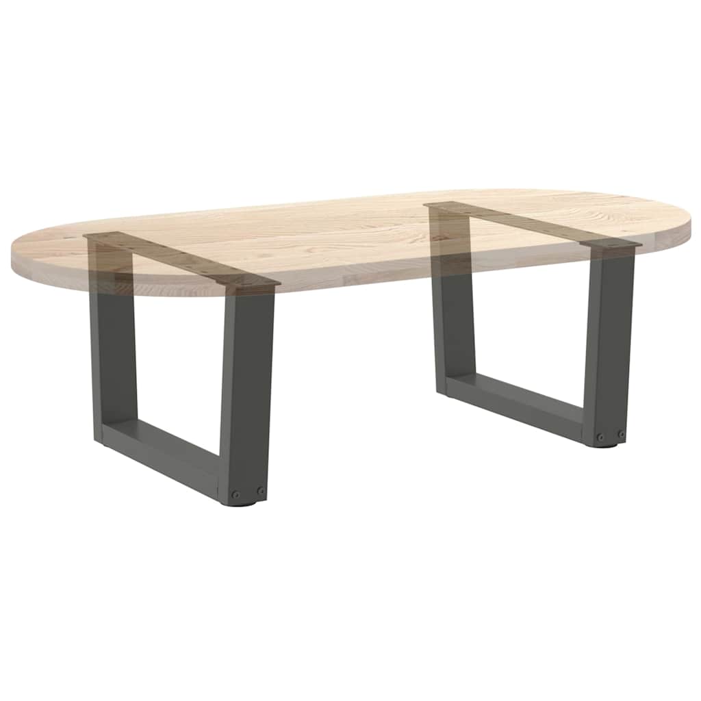 vidaXL Pieds de table basse en V 2 pcs Anthracite 50x(30-31,3) cm Acier