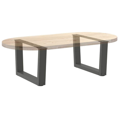vidaXL Pieds de table basse en V 2 pcs Anthracite 50x(30-31,3) cm Acier
