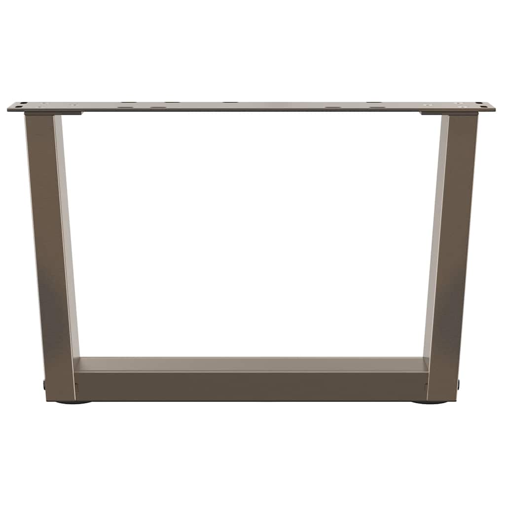 vidaXL Couchtischbeine V-Form 2 Stück Naturstahl 50x(30-31,3) cm Stahl