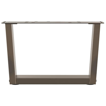 vidaXL Couchtischbeine V-Form 2 Stück Naturstahl 50x(30-31,3) cm Stahl