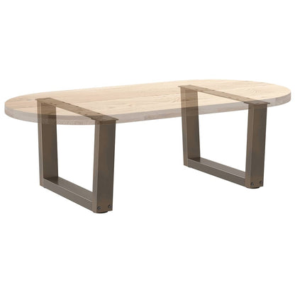 vidaXL Couchtischbeine V-Form 2 Stück Naturstahl 50x(30-31,3) cm Stahl