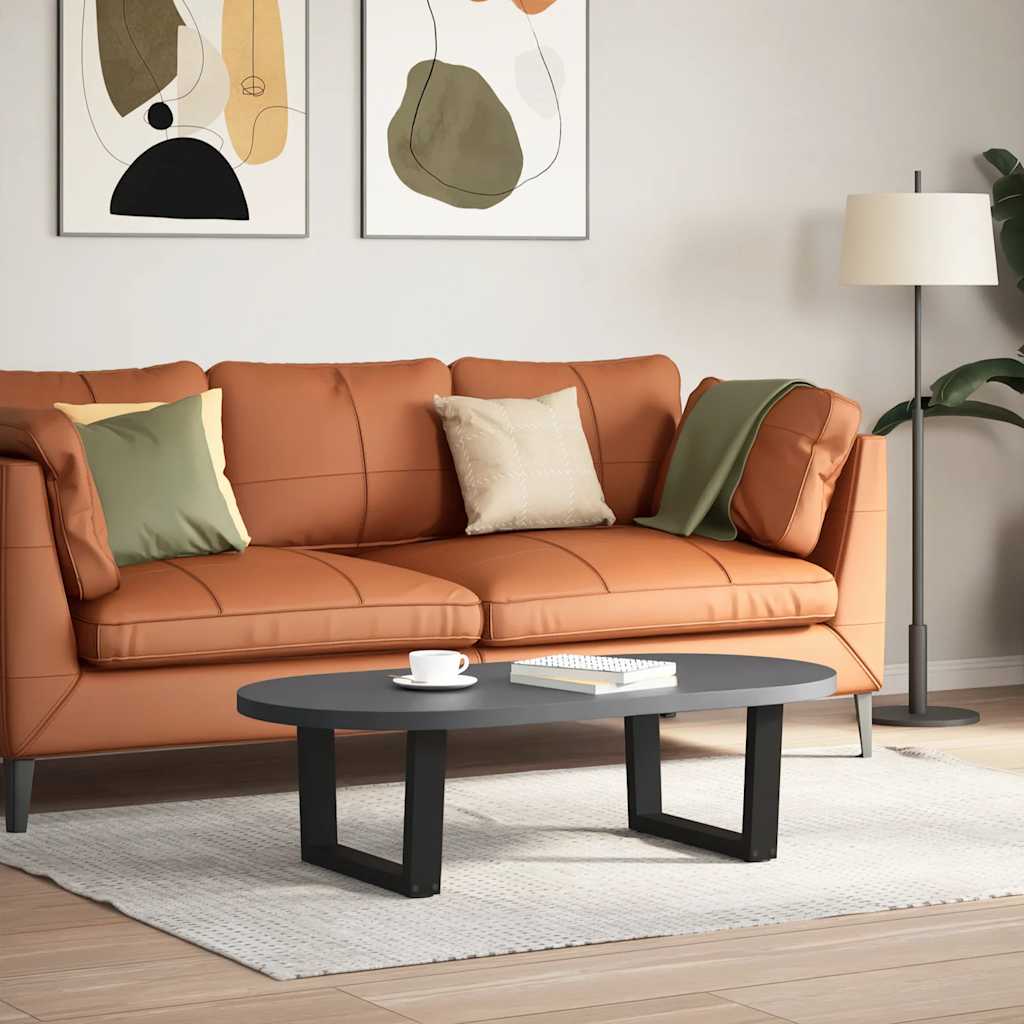 vidaXL Couchtischbeine V-Form 2 Stück Schwarz 60x(30-31,3) cm Stahl