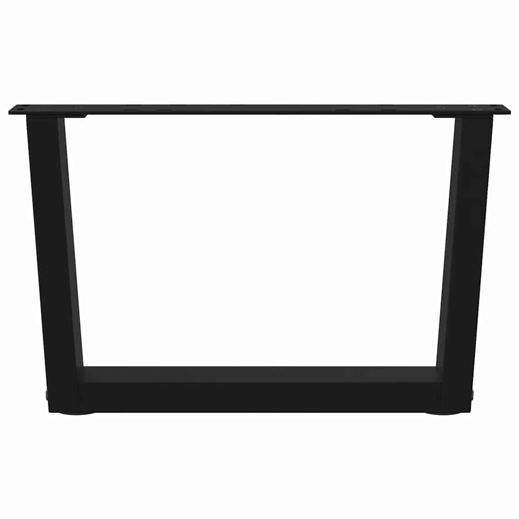 vidaXL Couchtischbeine V-Form 2 Stück Schwarz 60x(30-31,3) cm Stahl