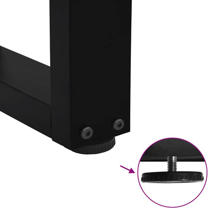 vidaXL Couchtischbeine V-Form 2 Stück Schwarz 60x(30-31,3) cm Stahl