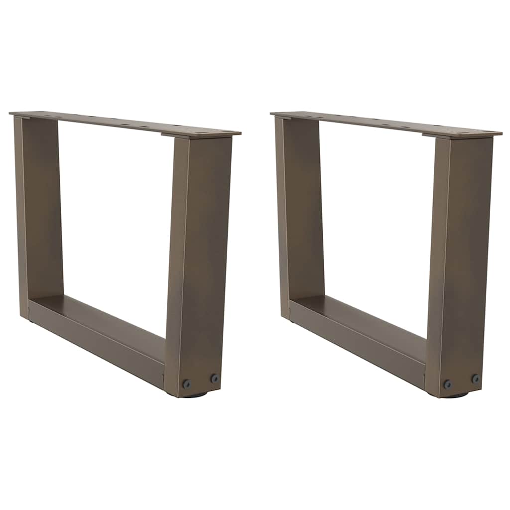 vidaXL Pieds de table basse en forme de V 2 pcs Acier brut 60x(30-31,3) cm Acier