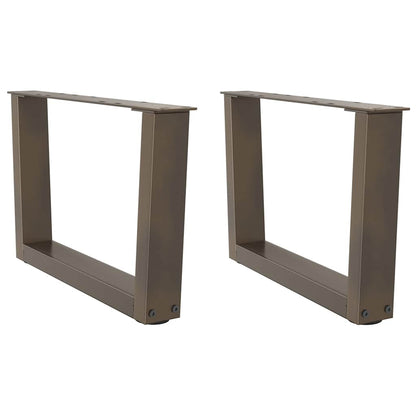 vidaXL Pieds de table basse en forme de V 2 pcs Acier brut 60x(30-31,3) cm Acier