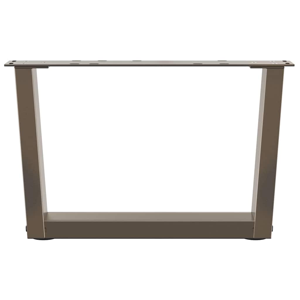 vidaXL Pieds de table basse en forme de V 2 pcs Acier brut 60x(30-31,3) cm Acier