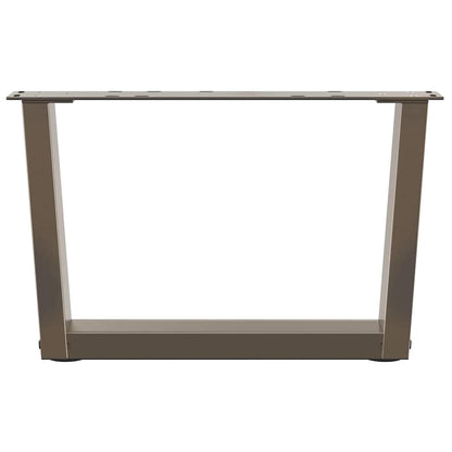 vidaXL Pieds de table basse en forme de V 2 pcs Acier brut 60x(30-31,3) cm Acier