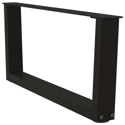 vidaXL Couchtischbeine V-Form 2 Stück Schwarz 70x(30-31,3) cm Stahl