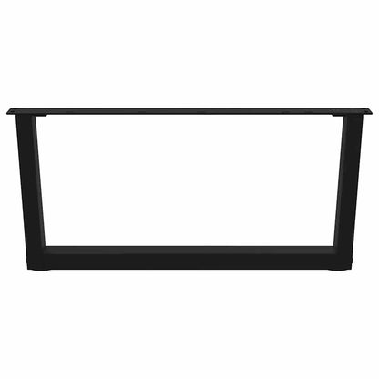 Couchtischbeine V-Form 2 Stück Schwarz 70x(30-31,3) cm Stahl